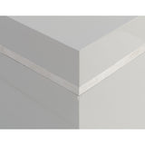 Resource Decor Ella Square Accent Tables | White/Brass