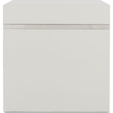 Resource Decor Ella Square Accent Tables | White/Brass