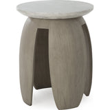 Resource Decor Gray Pedestal Table | Solid Resin