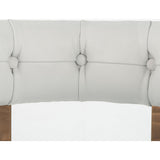 Resource Decor Art Dining Chair Tufted | White Leather/Mirrored Brass