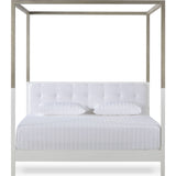 Resource Decor Duke Poster King Sized Bed | Snow White/Gray Oak