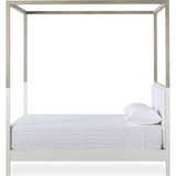 Resource Decor Duke Poster King Sized Bed | Snow White/Gray Oak