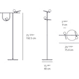 Artemide Yanzi Floor LED Light | 19.9W 3000K 90CRI Black/Yellow w/Dimmer ETL