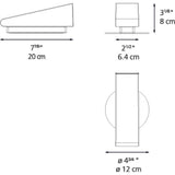 Artemide Cueno Mini Wall/Floor LED Light | 11W 3000K Grey White