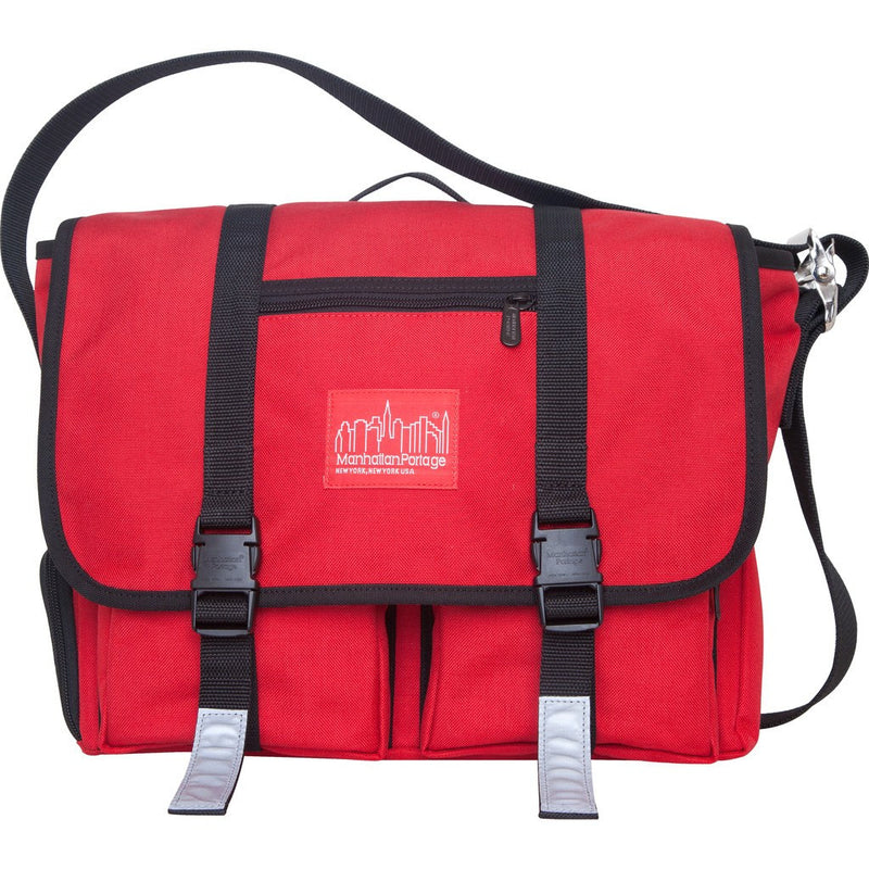 Manhattan Portage Medium Trotter Messenger Bag | Dark Brown 1455 DBR / Navy 1455 NVY / Red 1455 RED