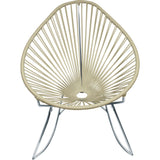Innit Designs Junior Acapulco Rocker Chair | Chrome/Ivory