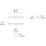 Artemide Ledbar Wall/Ceiling LED Light Generation 2 | 2FT Square 12W 90CRI 2-Wire Dim 120V ANO