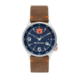 Columbia Collegiate Canyon Ridge Aubrun Tigers Men's Analog Watch | Saddle Color Leather Strap