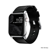 Nomad Modern Apple Watch Strap | Black Leather/Silver Hardware