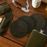 Moore & Giles Leather Coasters | Set Of 6