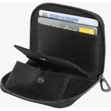 Cote & Ciel Recycled Leather Zippered Wallet | Medium | Black
