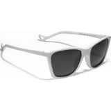 District Vision Keiichi Small White Sunglasses | District Water Gray