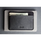 Kiko Leather Triple Pocket Card Case | Black 150