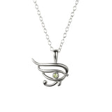 Awe Inspired Eye of Horus Charm Necklace | Standard Cable Chain