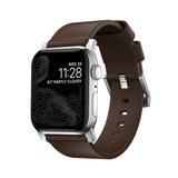 Nomad Modern Apple Watch Strap | Rustic Brown/Silver Hardware