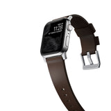 Nomad Modern Apple Watch Strap | Rustic Brown/Silver Hardware