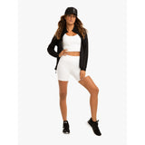 Koral Wonder High Rise Black Out Short | White