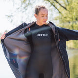 Zone3 Polar Fleece Parka Robe | Navy/Orange