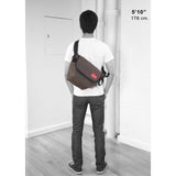 Manhattan Portage Small Waxed Vintage Messenger Bag | 1605V-WP BLK / 1605V-WP DBR / 1605V-WP FTAN / 1605V-WP NVY / 1605V-WP OLV
