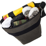 Manhattan Portage Small Waxed Vintage Messenger Bag | 1605V-WP BLK / 1605V-WP DBR / 1605V-WP FTAN / 1605V-WP NVY / 1605V-WP OLV