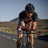 Zone3 Men's Lycra Power Bib Shorts | Black/Red/Grey/White