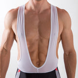 Zone3 Men's Lycra Power Bib Shorts | Black/Red/Grey/White