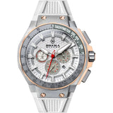 Brera Milano Granturismo Gt2 Chronograph Quartz Watch | Stainless Steel/White Strap