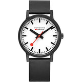 Mondaine Official Swiss Railways Watch Essence Pay Chip | Black/White Dial/Black Strap