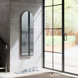 Umbra Hubba Arched Leaning Mirror 20x62 | Metallic Titanium