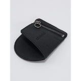 Cote & Ciel Zippered Coin Purse Recycled Leather, Black