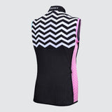 Zone3 Women's Zebra Fly Windproof Gilet | Black/White/Pink/Mint
