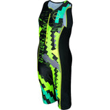 Zone3 Kids Digital Print Tri Suit | Black/Yellow/Lime
