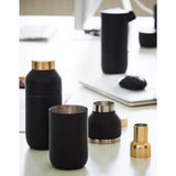 Stelton Collar Steel Cocktail Shaker & Measuring Cup | Black 424