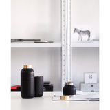 Stelton Collar Steel Cocktail Shaker & Measuring Cup | Black 424