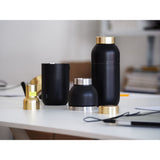Stelton Collar Steel Cocktail Shaker & Measuring Cup | Black 424