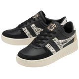 Gola Women's Grandslam Tropic Sneakers | Black/Cheetah/Gold