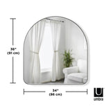 Umbra Hubba Arched Mirror 34x36 - Metallic Titanium