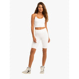 Koral Ultra High Rise Black Out Shorts | White