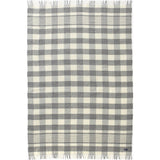 Faribault Plaid 1920s Wool Throw | Gray/Natural 5440 50x72