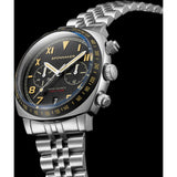 Spinnaker Hull Japan Quartz California Chronograph Watch | Vintage Black / Stainless Steel / Black / Stainless Steel