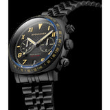 Spinnaker Hull Japan Quartz California Chronograph Watch | All Black / Stainless Steel / Black / Ionic Plating Black