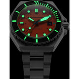 Spinnaker Dumas Japan Automatic 3 Hands Watch | Tangerine / Stainless Steel / Orange / Stainless Steel