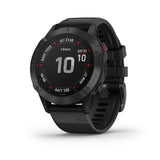 Garmin Fenix 6 GPS Glass Smartwatch Black - Black Band, 010-02158-01