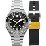 Spinnaker Watch Dumas GMT Automatic | Black Dial with Solid Stainless Steel Band