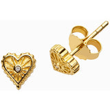 Awe Inspired Diamond Starburst Heart Studs