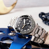 Spinnaker Watch Dumas GMT Automatic | Black Dial with Solid Stainless Steel Band