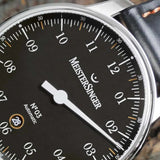 MeisterSinger N°03 Watch | 40mm Cognac Dial | Vegan Black Cognac Stitching