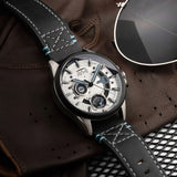 AVI-8 Watch Hawker Harrier Farley Multifunction | Genuine Leather Strap
