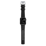 Hello Nomad Apple Watch Active Strap 44mm/42mm | Black Leather/Silver Hardware