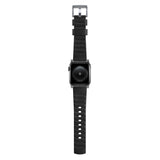 Hello Nomad Apple Watch Active Strap 44mm/42mm | Black Leather/Silver Hardware